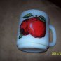Vintage Glasbake Coffee Mug with Apple Design Decal Heat Resistant