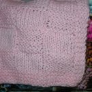 Preemie  or  Newborn Hand Knit Baby Pink Blanket NEW OOAK