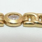 14K  Yellow Gold Ladies Bracelet w. Alternating Oval Onyx Links NEW