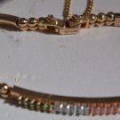 14K  Yellow  Gold  Long Links and Faceted Beads  Ladies  Bracelet  Estate