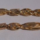 14K  Yellow  Gold  Byzantine Diamond Cut 3-D Ladies Link Bracelet  NEW