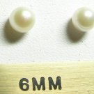 14K  Yellow Gold Cultured  Pearl  Stud  Earrings NEW