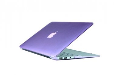 Ultra Slim Crystal Clear Hard Case for MacBook Air 11.6" (Purple) & Free Keyboard Cover(Random)-282G