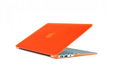 Ultra Slim Crystal Clear Hard Case for MacBook Air 11.6" (Orange) & Free Keyboard Cover(Random)-282I