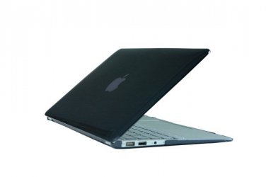 Ultra Slim Crystal Clear Hard Case for MacBook Air 13.3" (Black) & Free Keyboard Cover-286H