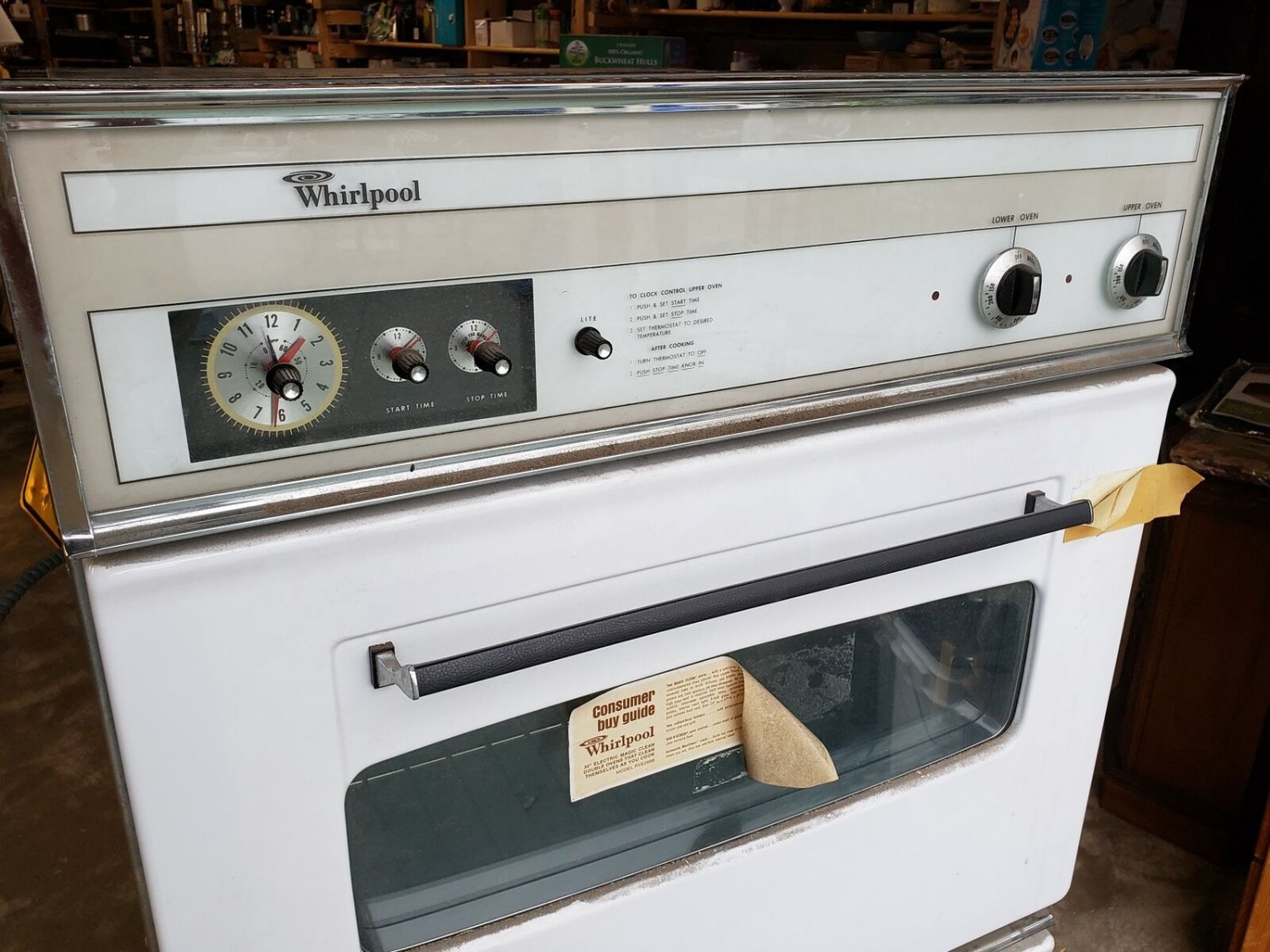 Vintage NOS 30" Whirlpool Built In Double Oven RVE2688, Mid Century