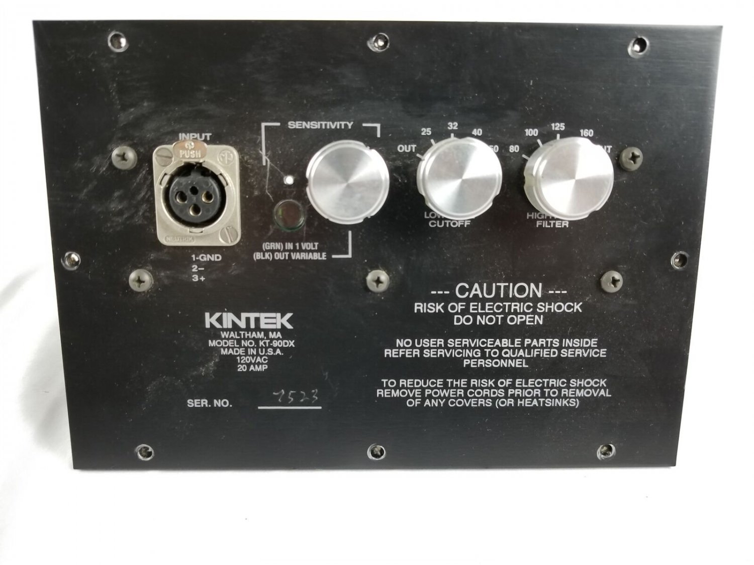 Kintek KT90 Powered Speaker Amplifier Crossover Controls