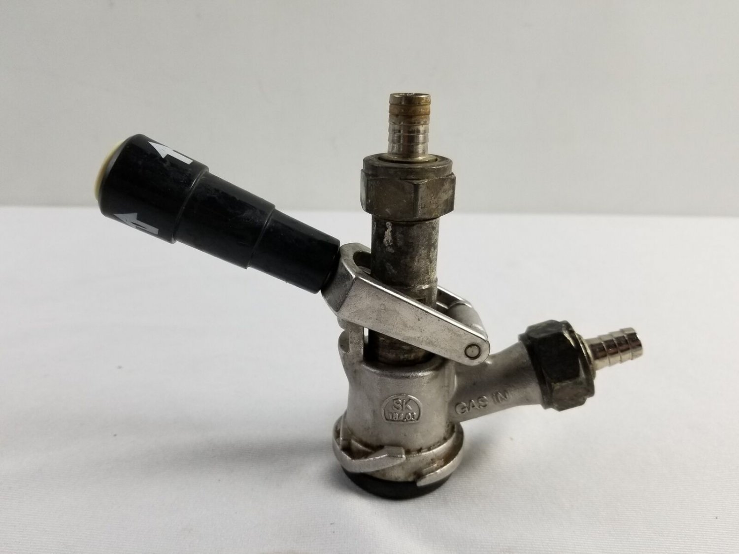 Micro Matic D System Keg Coupler Tap with Black Lever Handle