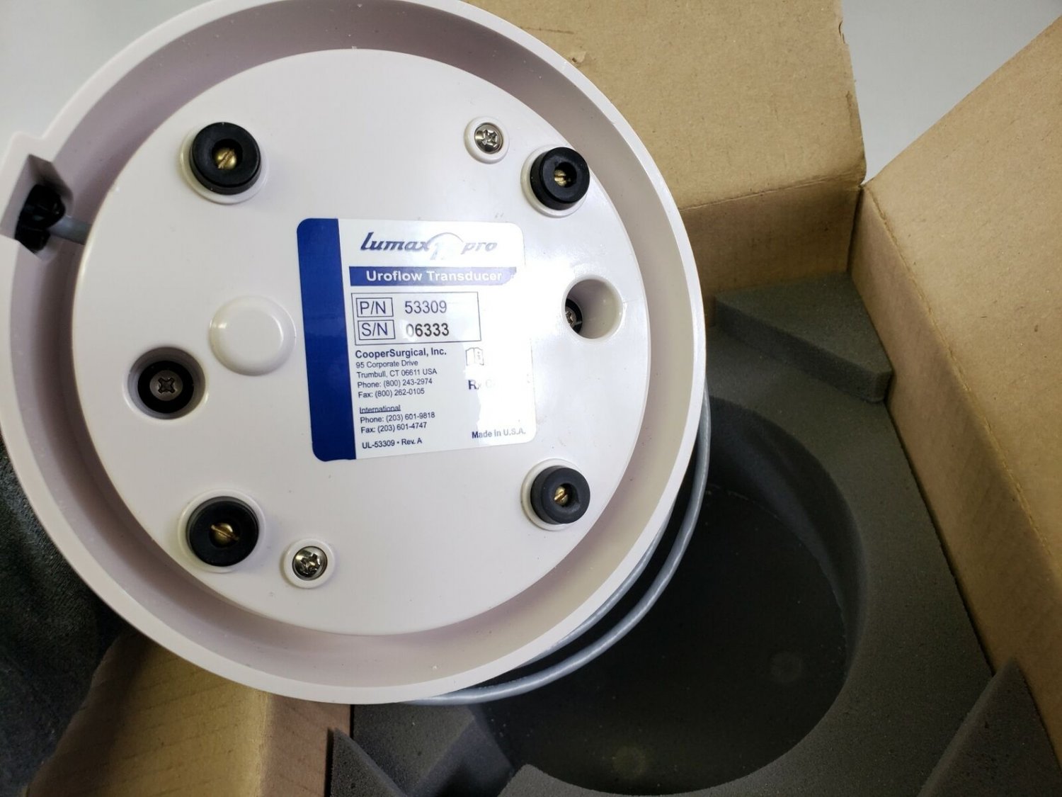 Lumax TS Pro Uroflow Transducer