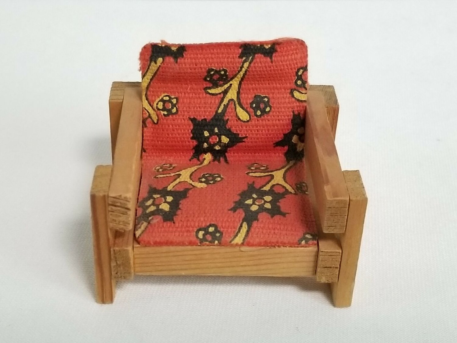 Vintage Mid Century Modern Dollhouse Wood Lounge Set