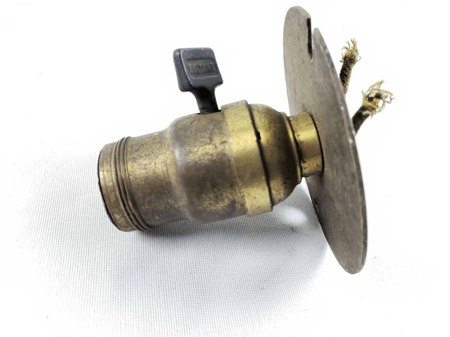 Antique Bryant Light Lamp Socket Brass