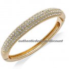 Charter Club Gold-Tone Clear Glass Pave Bangle Bracelet