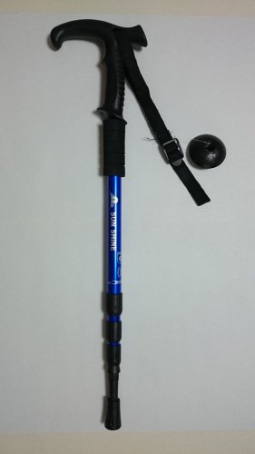 Sunshine Telescopic Anti-shock Aluminium Trekking Walking Cane Stick Alpenstock