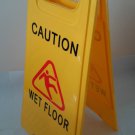 Caution Wet Floor Double Side Sign Warning Board Bright Yellow Plastic 24"