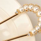 Pretty hairpin, fashion hair stick, hair fork, bead hairstick, rhinestone hair Kanzashi
