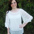 Loose Fit Crochet Tunic Top