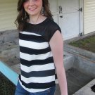 Stripped Sheer Sleeve Large