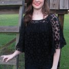 Polka Dot Lace Black Top XL
