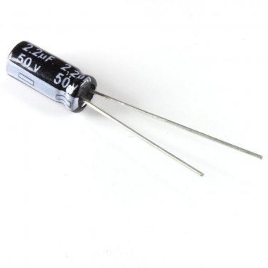 2.2uF 50V 105C Radial Electrolytic Capacitor (25 pack)