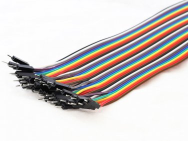 Ribbon Cable 40 jumper wires splittable great for Arduino Male - Male M-M 8 inch