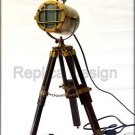 Telescopic tripod Table Searchlight Lamp Wooden Timber Stand Lighting spotlight