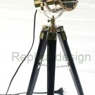 Vintage Lamp Ship Head Century Hollywood Regency Brass Directional Floor Lamp