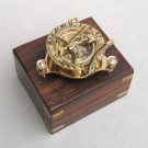 Nautical Navy marine compass Sundial brass vintage gift collectible Christmas