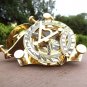 Nautical Navy marine compass Sundial brass vintage gift collectible Christmas