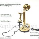 Retro Style brass candle phone Rotary Dial Stick Telephone lot of 8 Wholesale