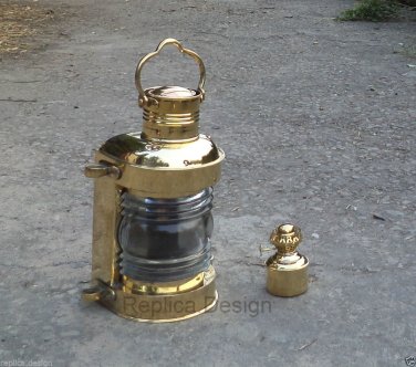Vintage Design Nautical Maritime Solid Brass Oil Operated Ship Lamp Home Decor