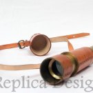 Marine Navy Scope Leather Lens Cap Telescope Handheld Carrying Mariner gift deco