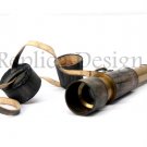 Sea Nautical Pirate Brass Handheld Leather Lens Cap Telescope Case Marine Prop