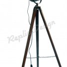 Antique finish ship Signal spot light Search sealight Wooden Tripod Royal Gift