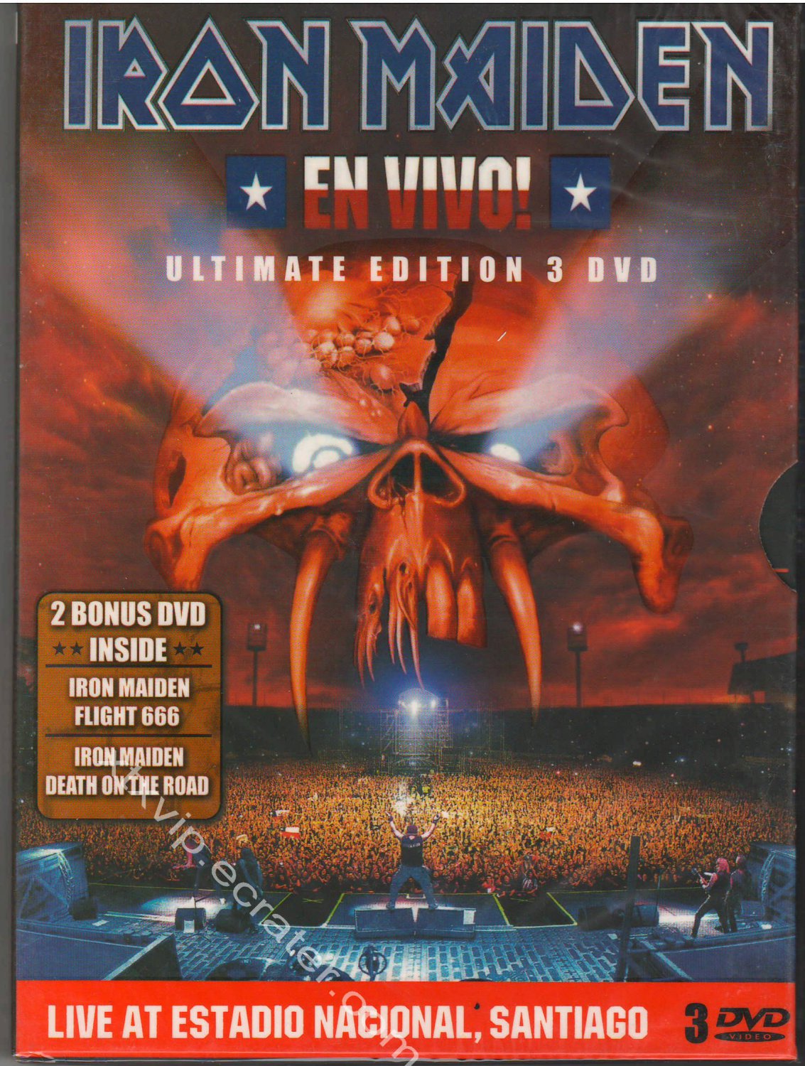 IRON MAIDEN - En Vivo + Flight 666 + Death On The Road - 3 DVD Box Set