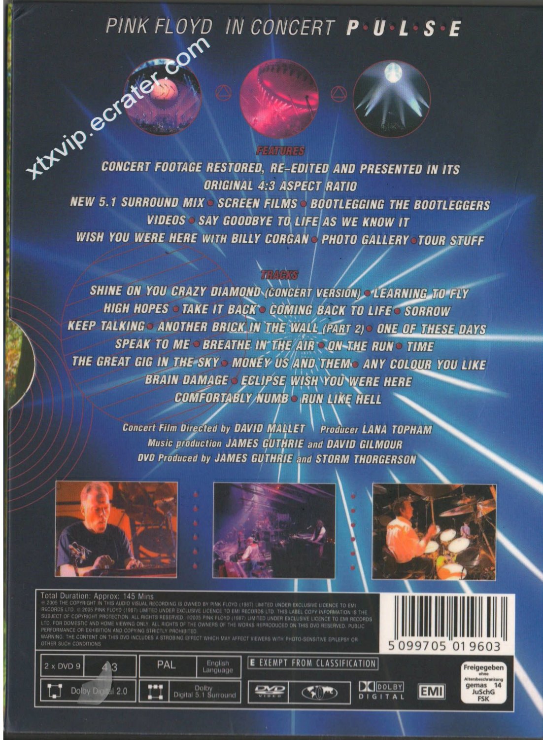PINK FLOYD In Concert Pulse 2 DVD Set