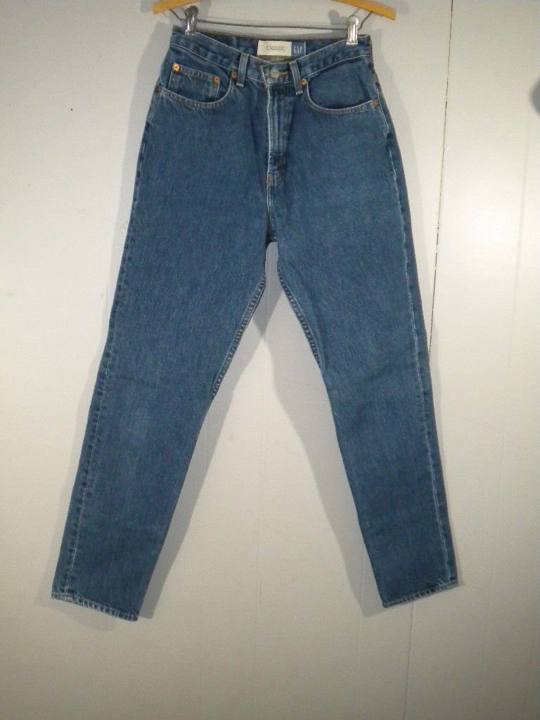 VINTAGE GAP USA Classic Fit Straight Tapered Jeans Size 6 Classic Rise