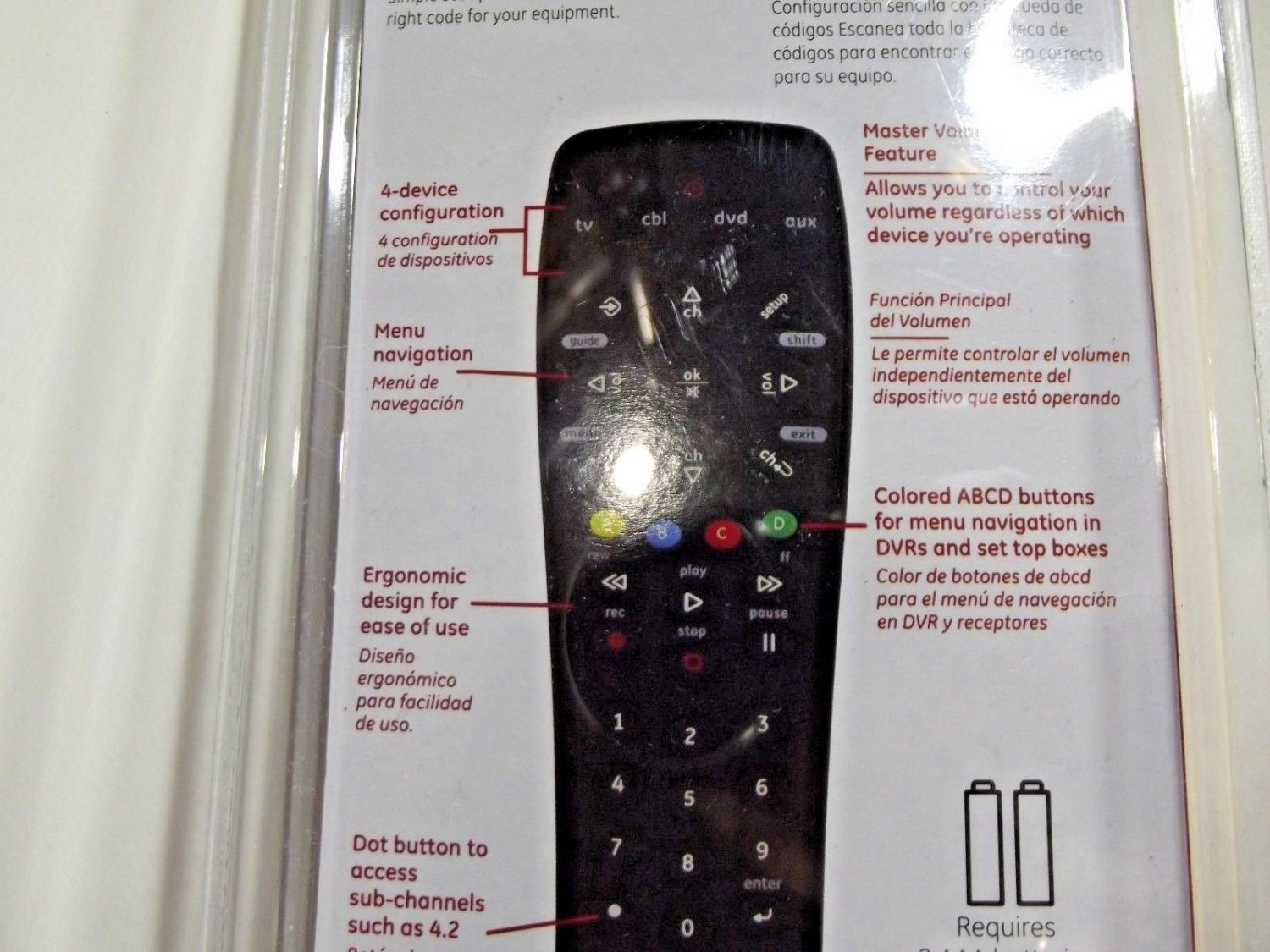 GE Universal Remote Control 4 Device Model 24944 Factory Sealed