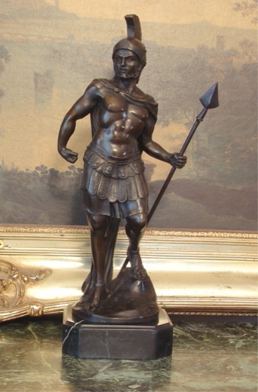 Roman General Warrior Bronze Sculpture