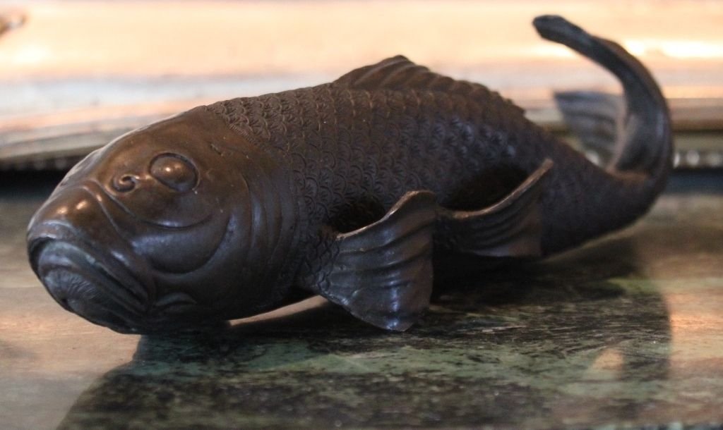 Koi Fish Bronze Sculpture
