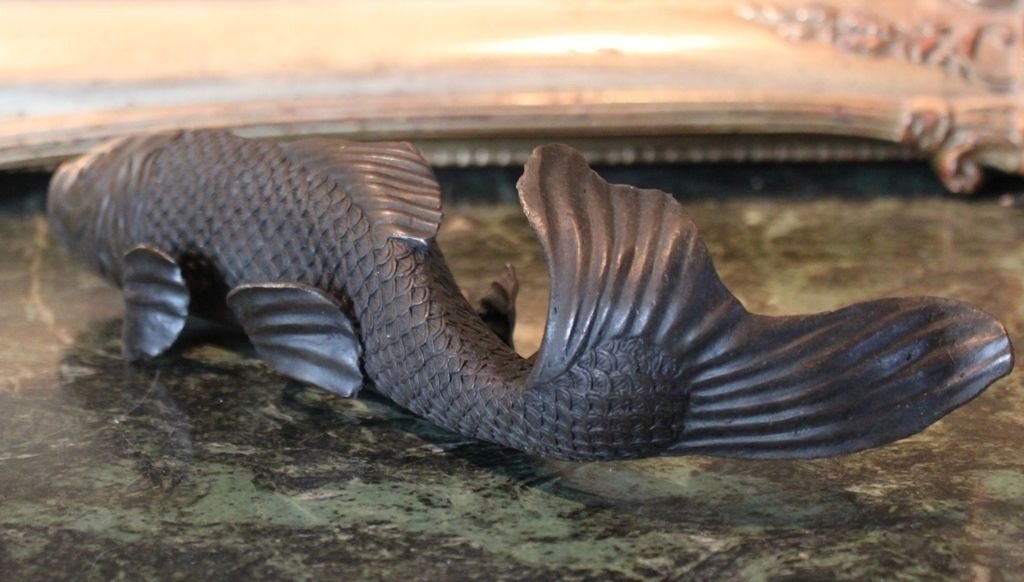 Koi Fish Bronze Sculpture