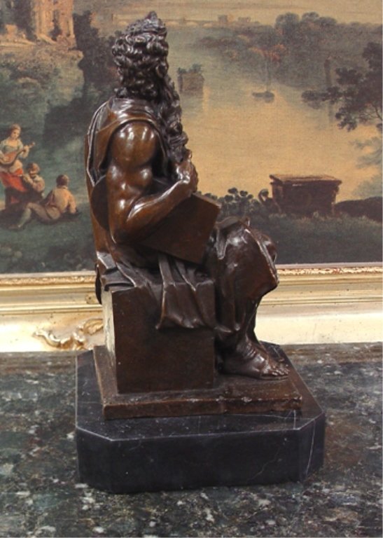 Michelangelo's Biblical Moses Bronze Sculpture