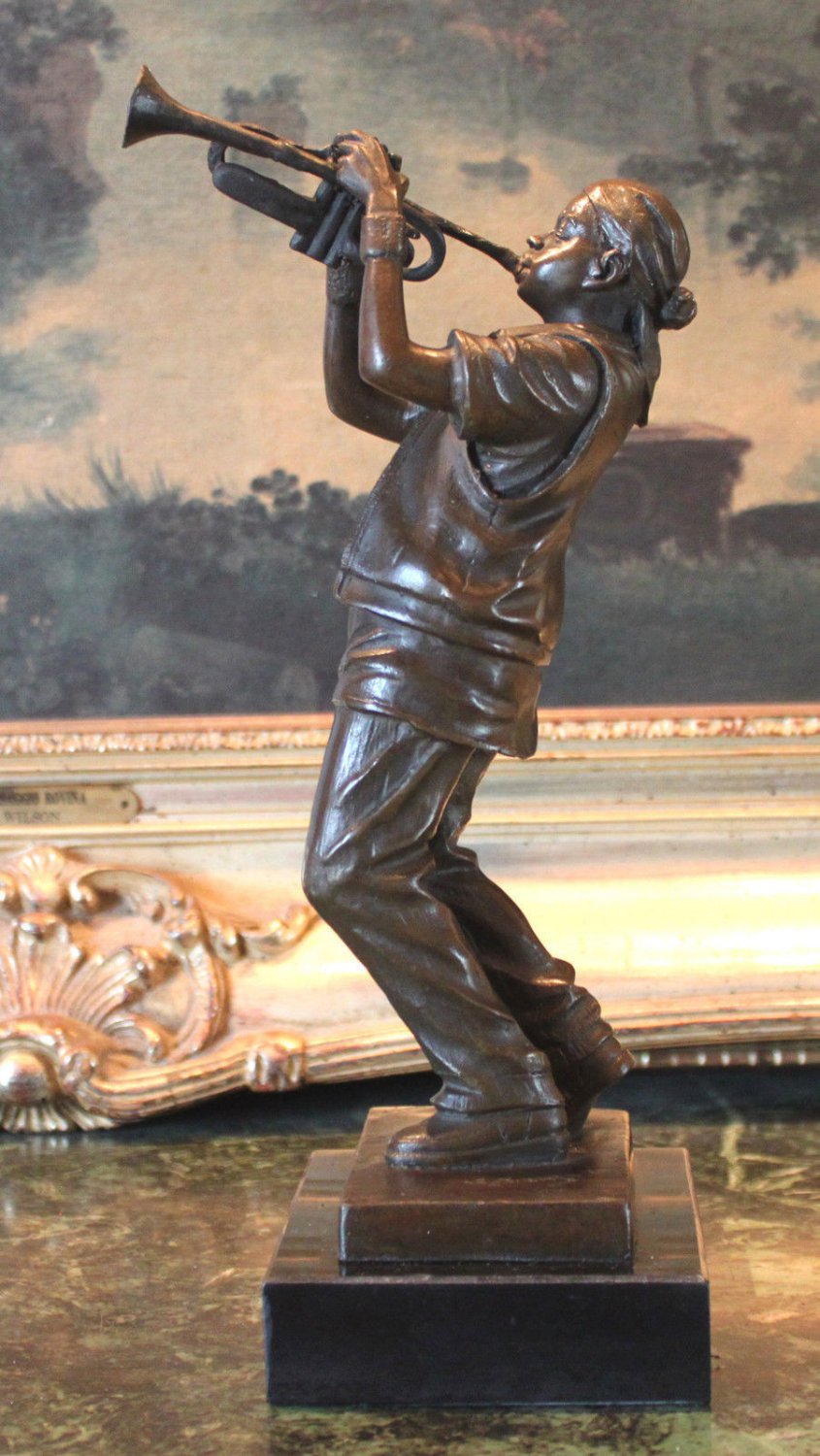 Blues Jazz Musician Entertainer Bronze Sculpture