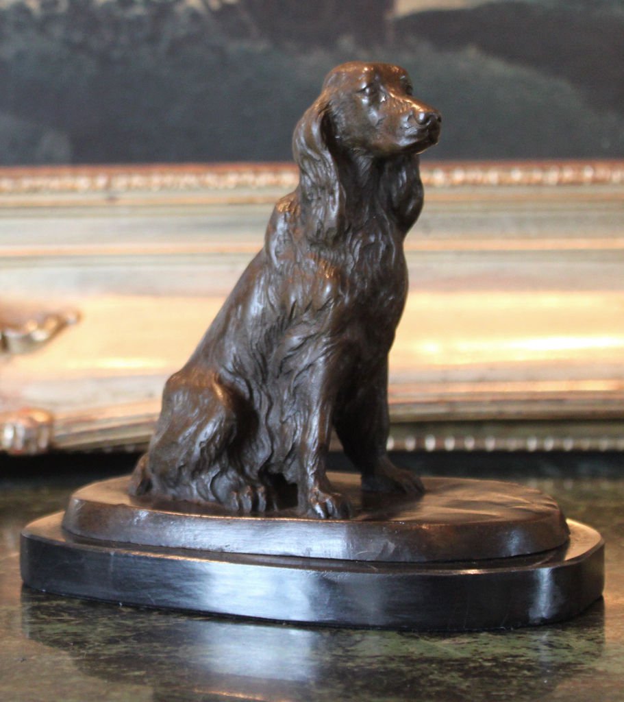 Irish, English, Gordon Setter Hunting Dog Bronze Sculpture