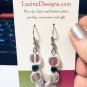 Linear clear drop earrings, #3628E, gift ideas, bridal jewelry,BFF gifts
