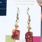 Red linear earrings, #3629E, linear earrings, BFF gifts