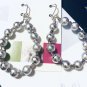 silver handmade earrings, #3630E, hoop earrings, BFF gift ideas
