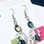 Blue handmade silver earrings, #3631E, gift ideas, Lucine designs
