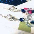 Blue handmade silver earrings, #3633E, gift ideas, Lucine designs