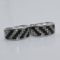 black and white diamonds 4 rows 0.40 cttw hoop earrings