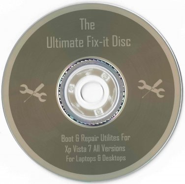 The Ultimate Fix-it Repair & Boot Utility Suite Disc Disk For Windows XP Vista 7 8